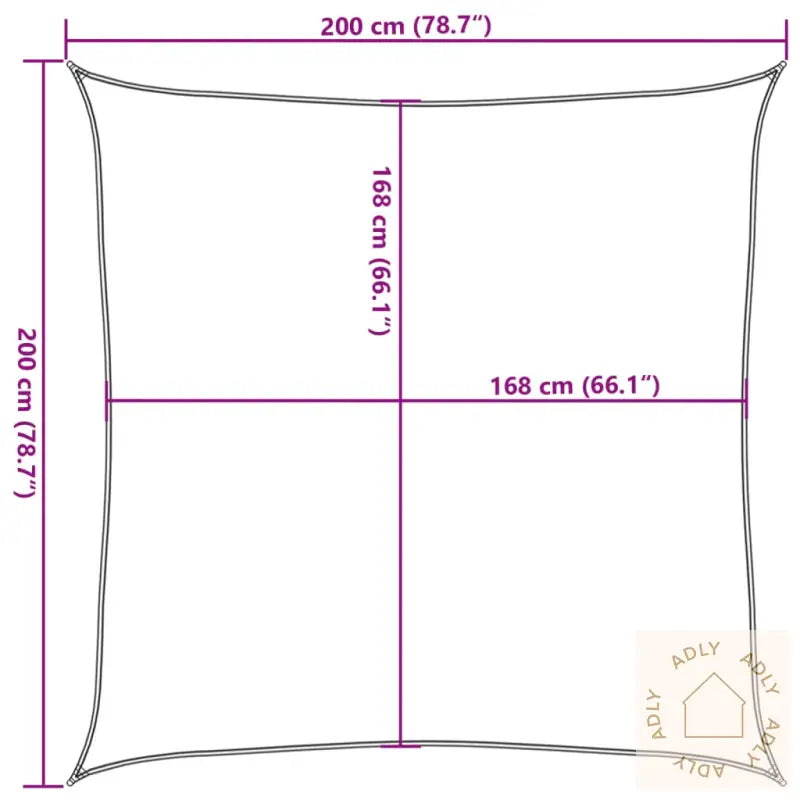 Solseil Lysegrå 2X2 M 100% Polyester Oxford