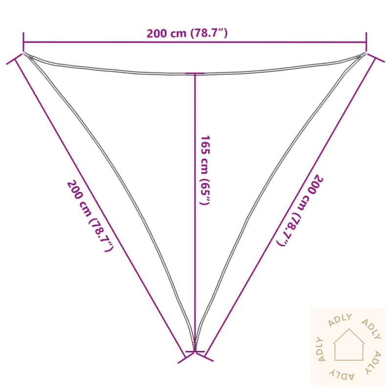 Solseil Lysegrå 2X2X2 M 100% Polyester Oxford