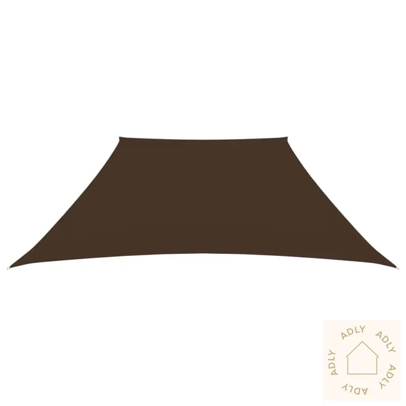 Solseil Oxfordstoff Trapesformet 2/4X3 M Brun