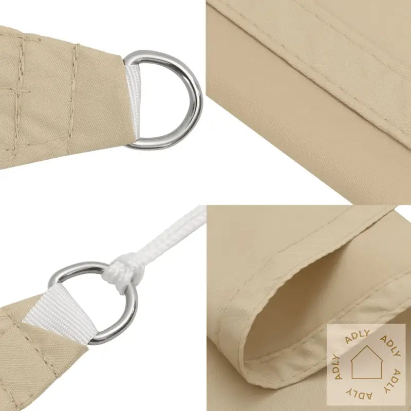 Solseil Oxfordstoff Trekantet 4X4X4 M Beige