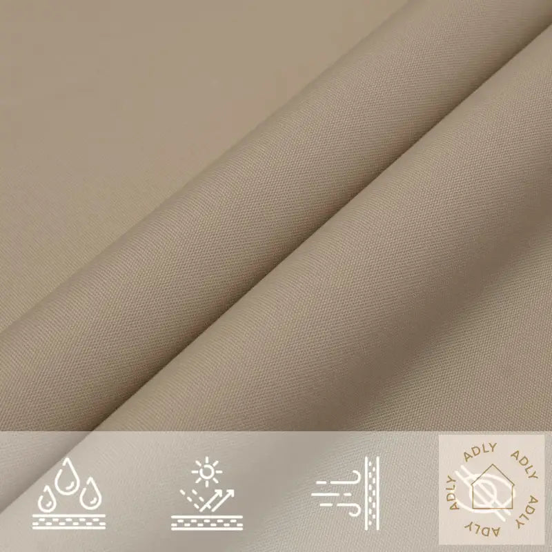 Solseil Oxfordstoff Rektangulær 3,5X4,5 M Gråbrun