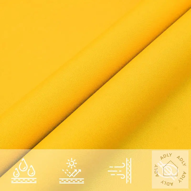 Solseil Oxfordstoff Trekantet 3,6X3,6X3,6 M Gul