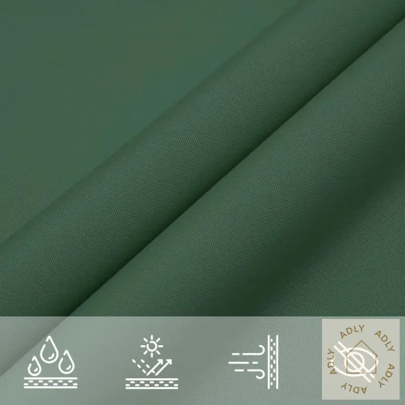 Solseil Oxfordstoff Firkantet 3,6X3,6 M Mørkegrønn