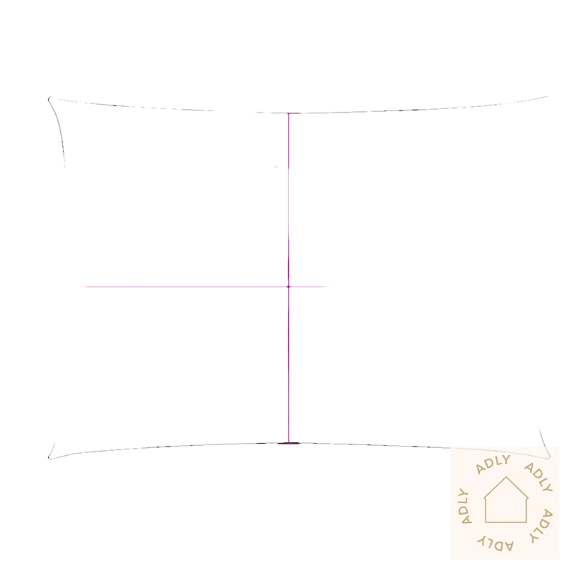 Rectangular shade sail i PU-belagt oxfordstoff med dimensjoner for hagemøbler og utendørs bruk