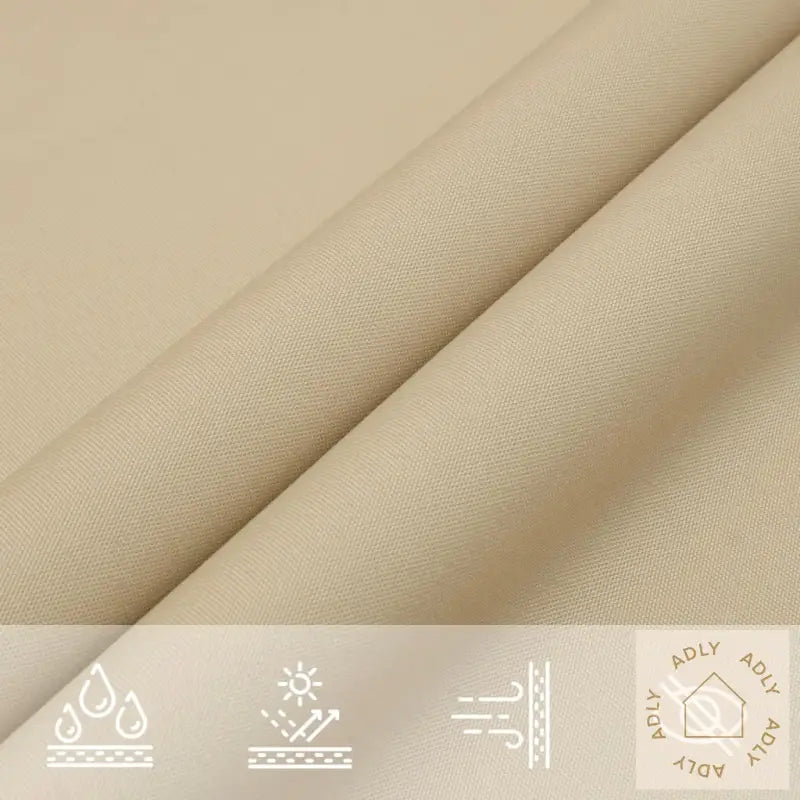 Solseil Oxfordstoff Rektangulær 2X3,5 M Beige