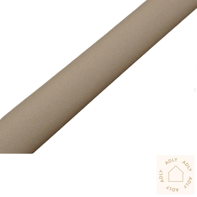 Beige pu-belagt oxfordstoff med vannavstøtende, solbeskyttende og pustende egenskaper for hagemøbler