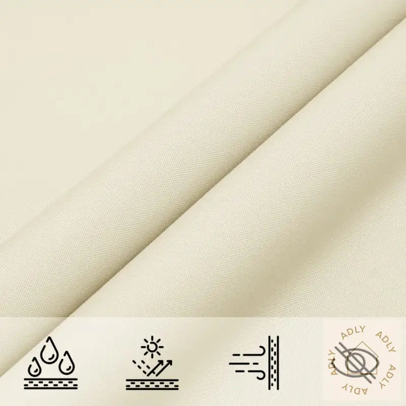 Solseil Oxfordstoff Rektangulær 3X4,5 M Kremhvit