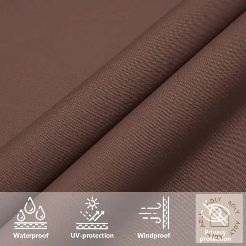 Solseil Oxfordstoff Rektangulær 2,5X5 M Brun