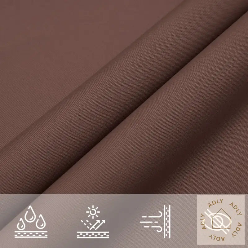 Solseil Oxfordstoff Rektangulær 3X5 M Brun