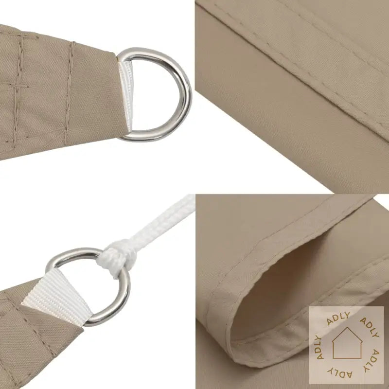 Solseil Oxfordstoff Rektangulær 3X5 M Gråbrun