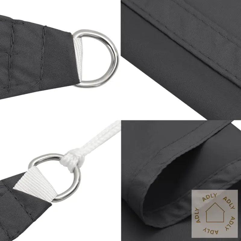 Solseil Oxfordstoff Trekantet 3,5X3,5X4,9 M Antrasitt