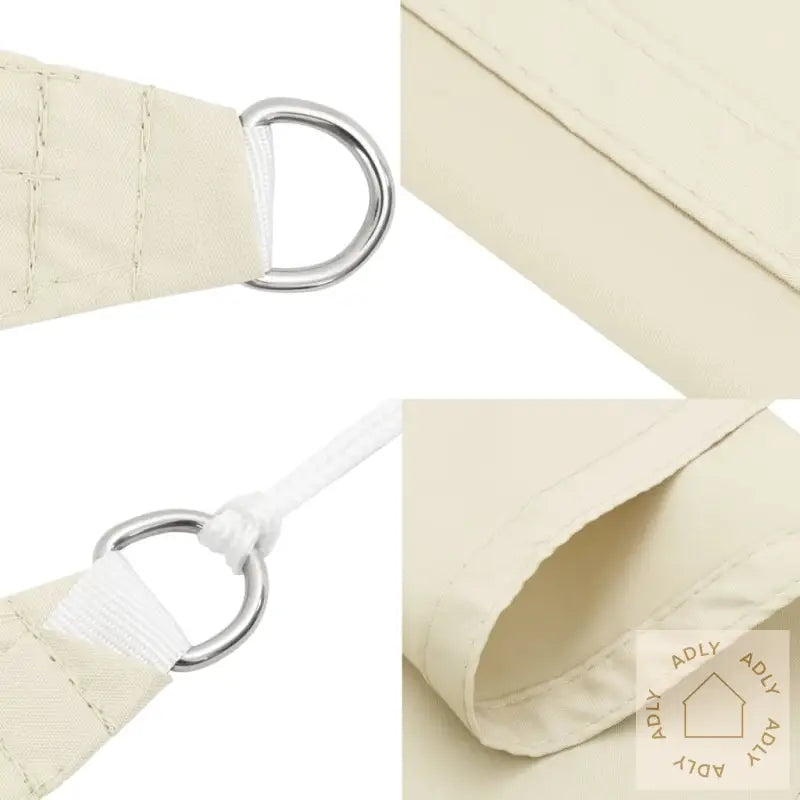 Solseil Oxfordstoff Rektangulær 2,5X3 M Kremhvit