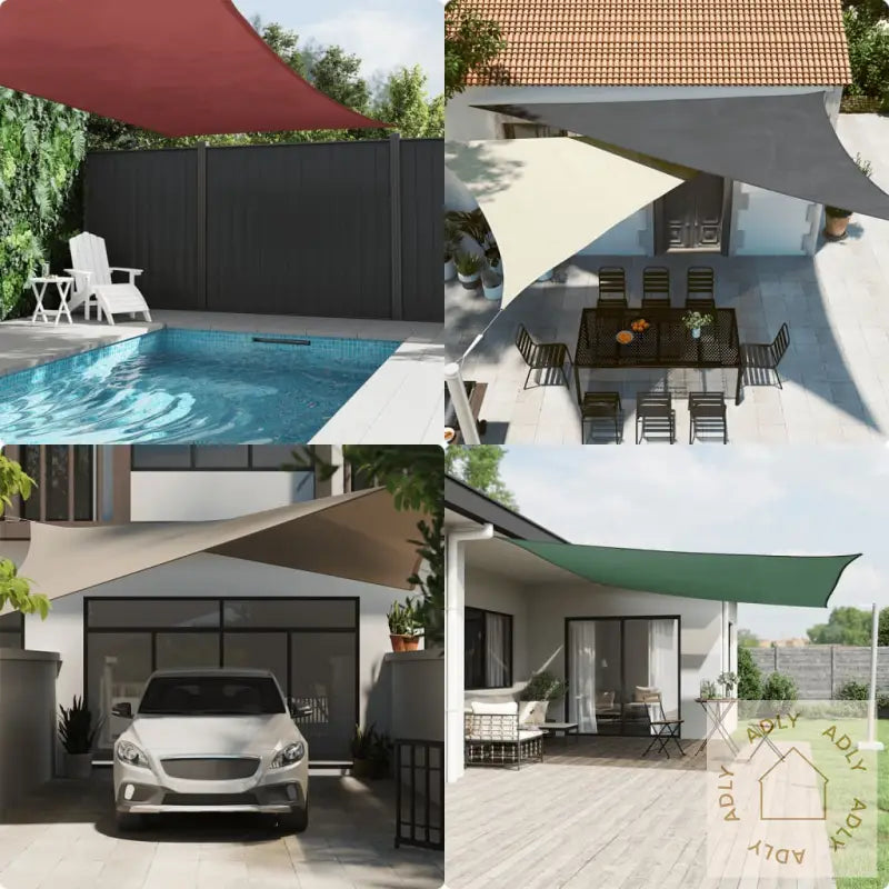 Solseil Oxfordstoff Rektangulær 3X4,5 M Kremhvit