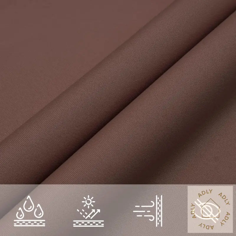 Solseil Oxfordstoff Trekantet 5X5X5 M Brun