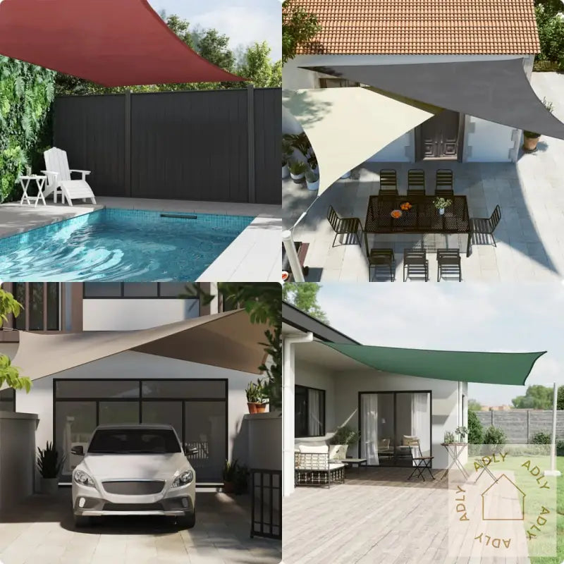 Solseil Oxfordstoff Rektangulær 3X6 M Gul