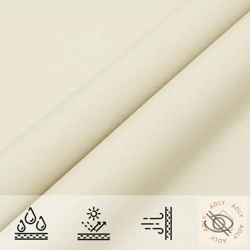 Solseil Oxfordstoff Rektangulær 2,5X3 M Kremhvit