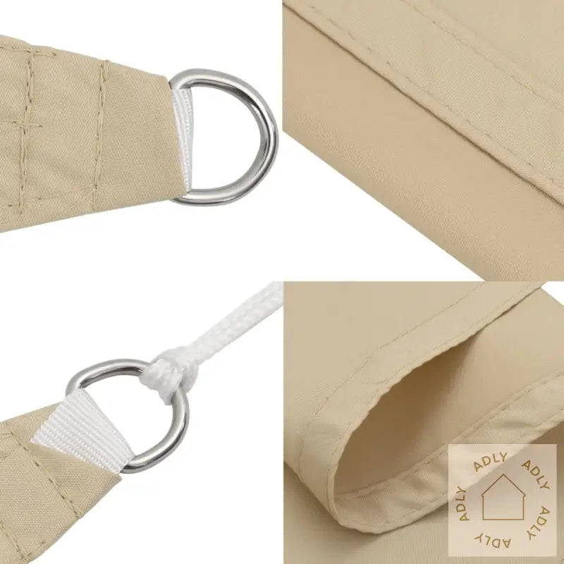Solseil Oxfordstoff Rektangulær 4X6 M Beige