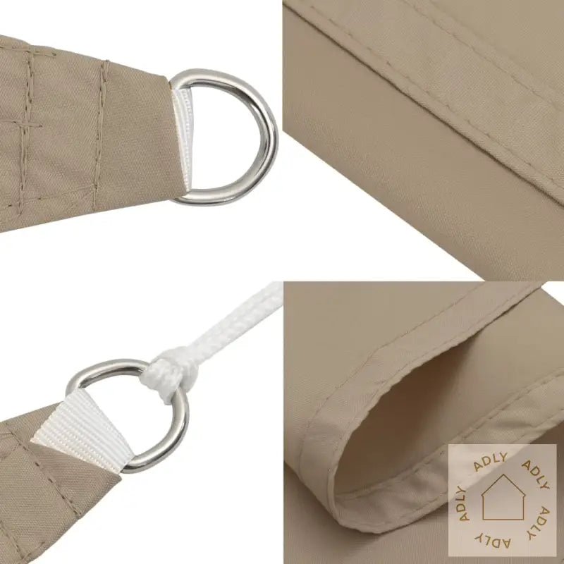 Solseil Oxfordstoff Rektangulær 5X8 M Gråbrun