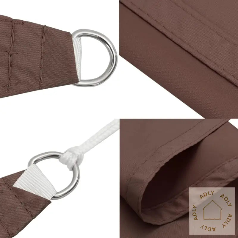 Solseil Oxfordstoff Rektangulær 6X8 M Brun