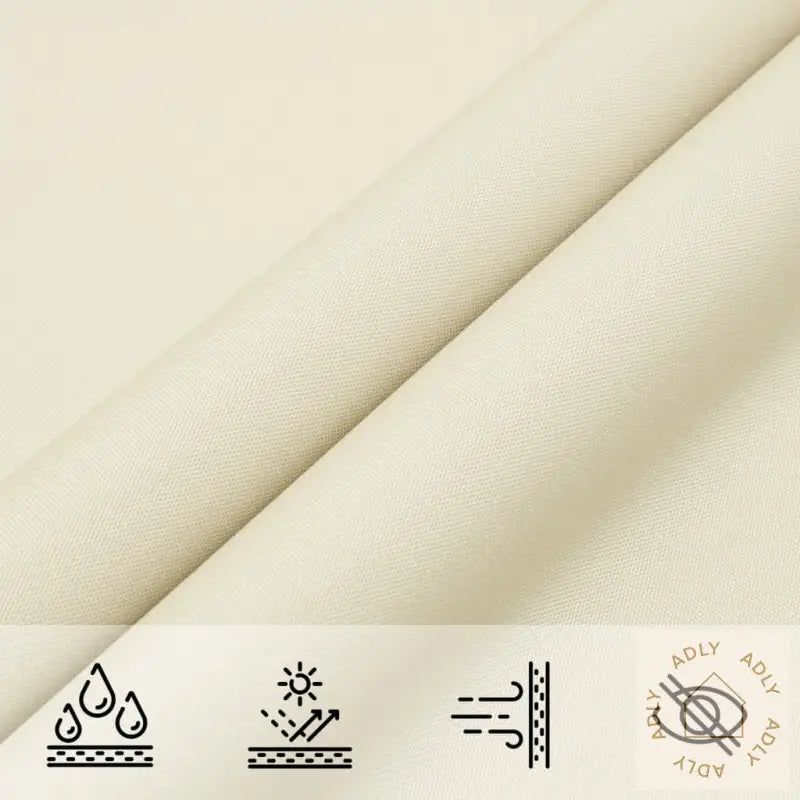 Solseil Oxfordstoff Rektangulær 5X7 M Kremhvit