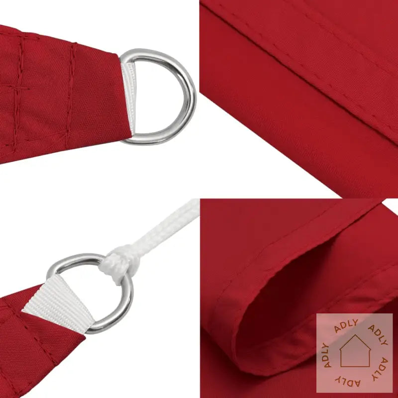 Solseil Oxfordstoff Kvadratisk 4X4 M Rød