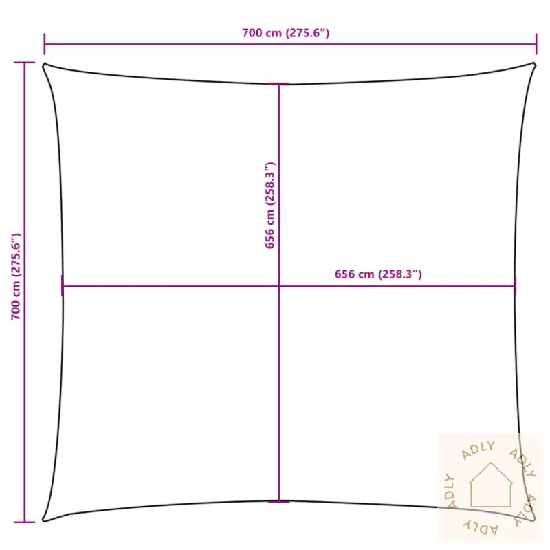 Solseil Oxfordstoff Kvadratisk 2X2 M Mørkegrønn