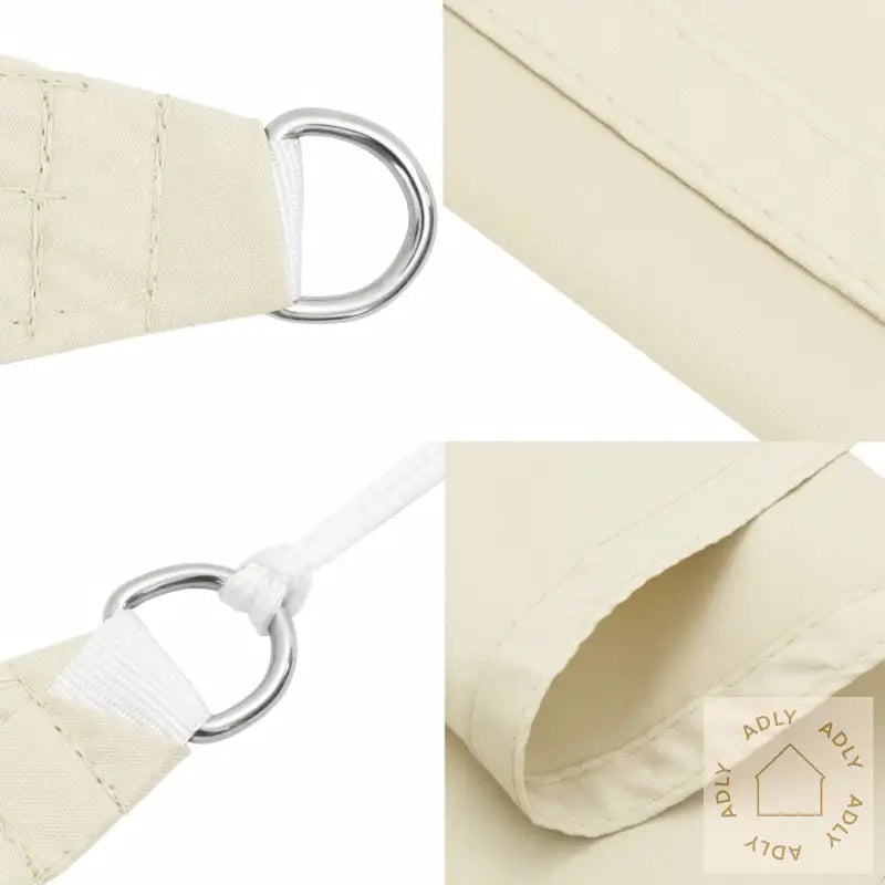 Solseil Oxfordstoff Firkantet 3,6X3,6 M Kremhvit