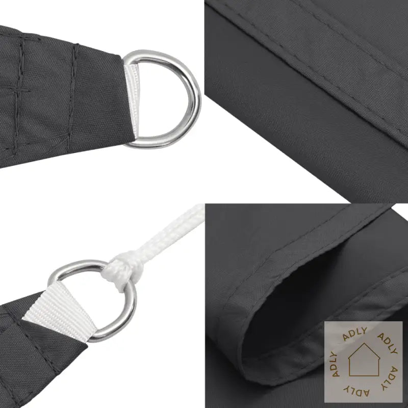 Solseil Oxfordstoff Rektangulær 3X4 M Antrasitt