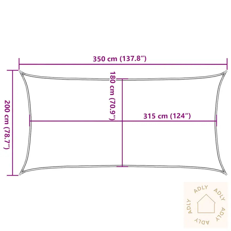 Solseil 160 G/M² Gråbrun 2X3,5 M Hdpe
