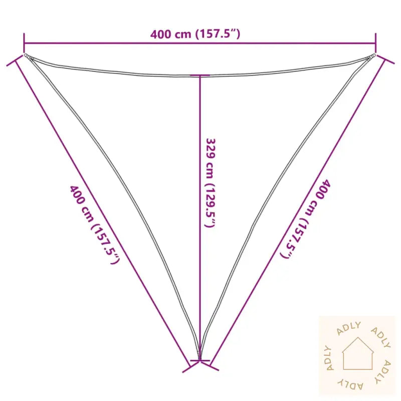 Solseil 160 G/M² Mørkegrønn 4X4X4 M Hdpe