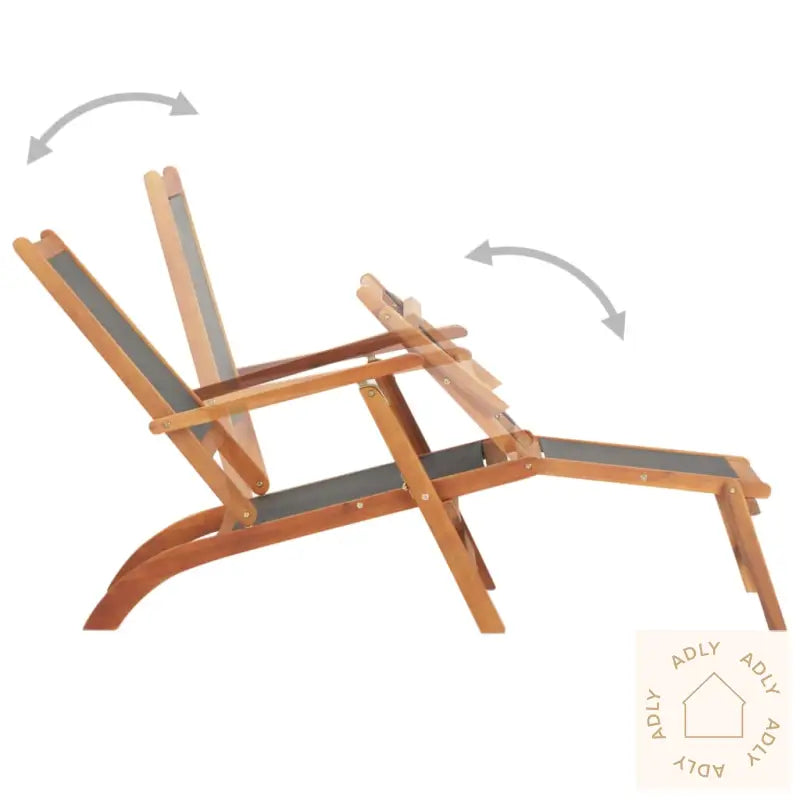 Utendørs Fluktstol Heltre Akasie Og Tekstil