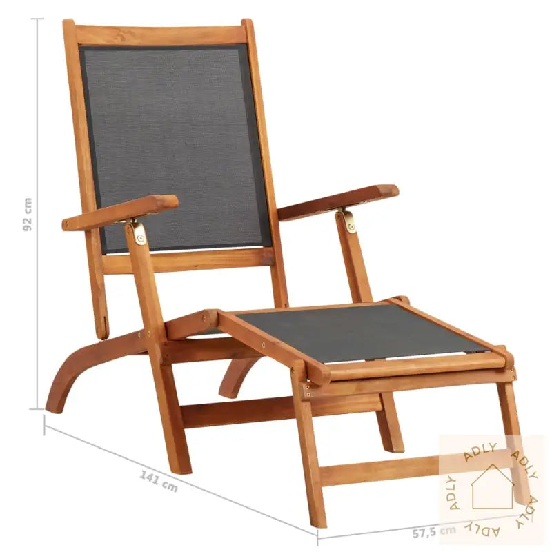 Utendørs Fluktstol Heltre Akasie Og Tekstil