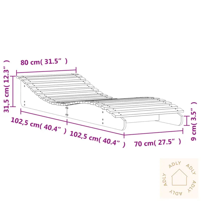 Solseng Hvit 205X80X31,5 Cm Heltre Furu