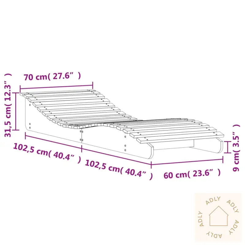 Solseng Hvit 205X70X31,5 Cm Heltre Furu