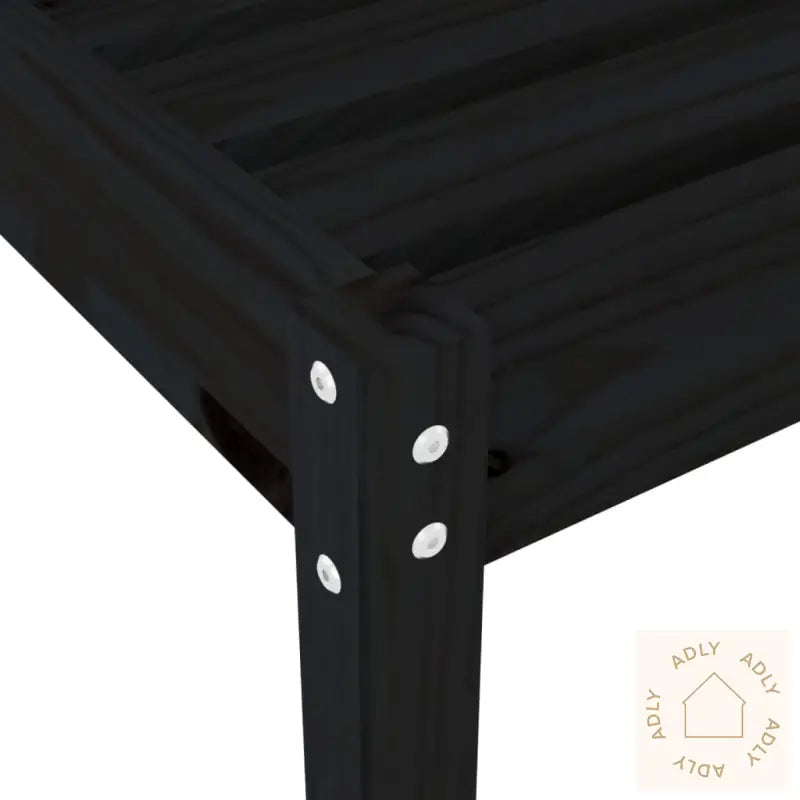 Solsenger 2 Stk Svart 199,5X60X74 Cm Heltre Furu