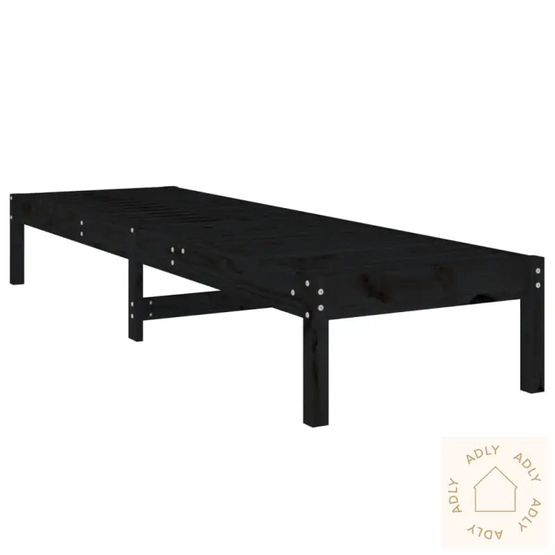 Solsenger 2 Stk Svart 199,5X60X74 Cm Heltre Furu