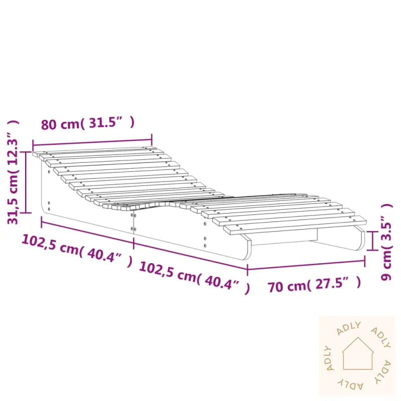 Solseng 205X80X31,5 Cm Heltre Furu