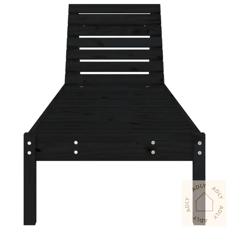 Solsenger 2 Stk Svart 199,5X60X74 Cm Heltre Furu