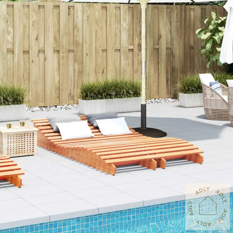 Solsenger 2 Stk Voksbrun 205X60X31,5 Cm Heltre Furu
