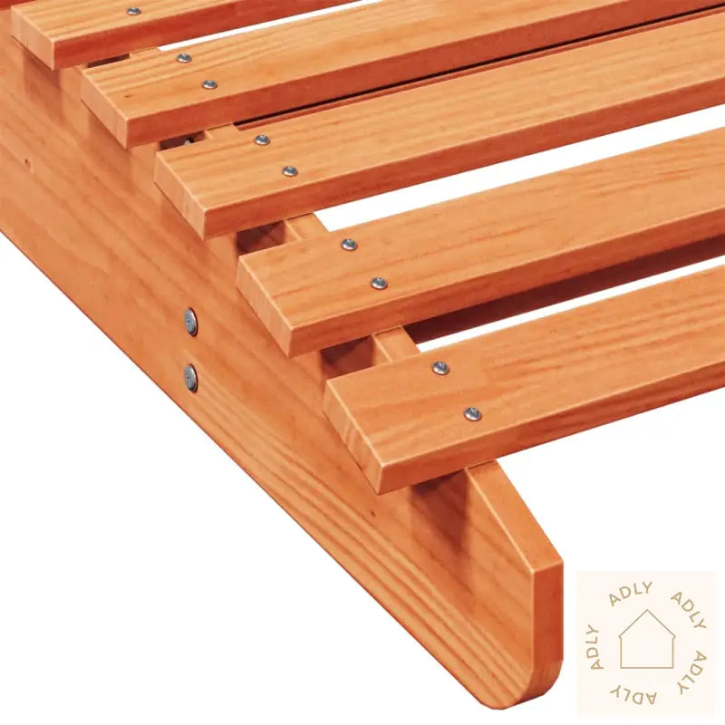 Solsenger 2 Stk Voksbrun 205X60X31,5 Cm Heltre Furu
