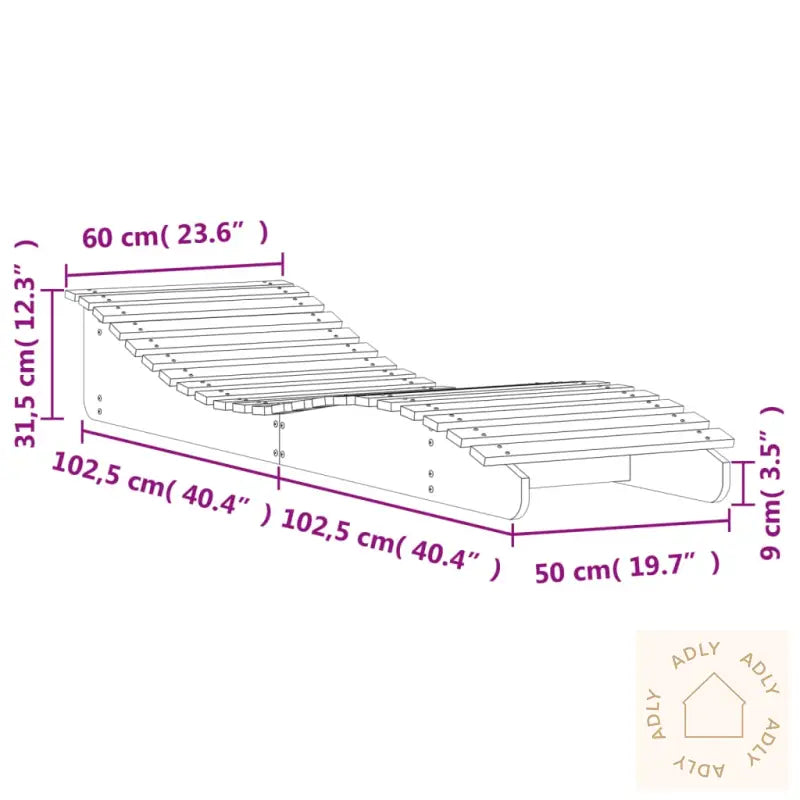 Solseng 205X60X31,5 Cm Heltre Furu