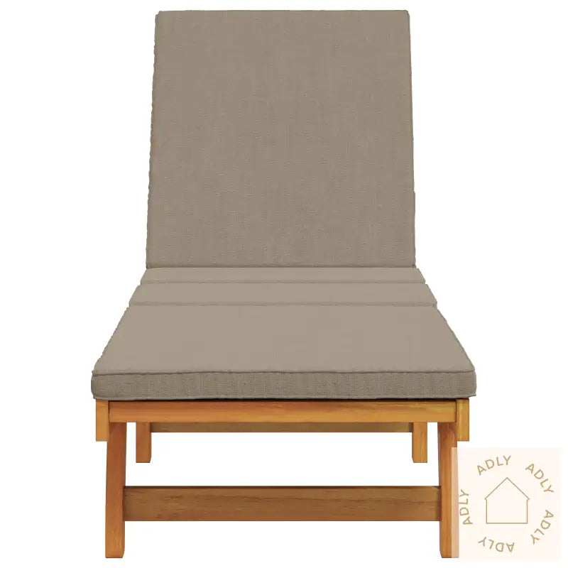 Solseng Med Hjul Og Pute I Taupe Solid Tre