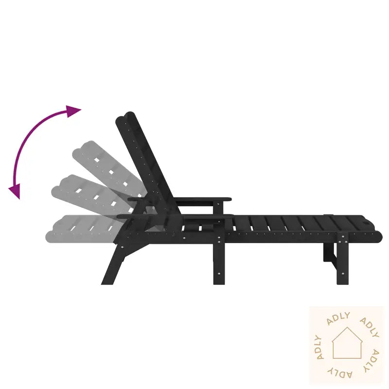 Solseng Svart 53X162X98.5 Cm Hdpe