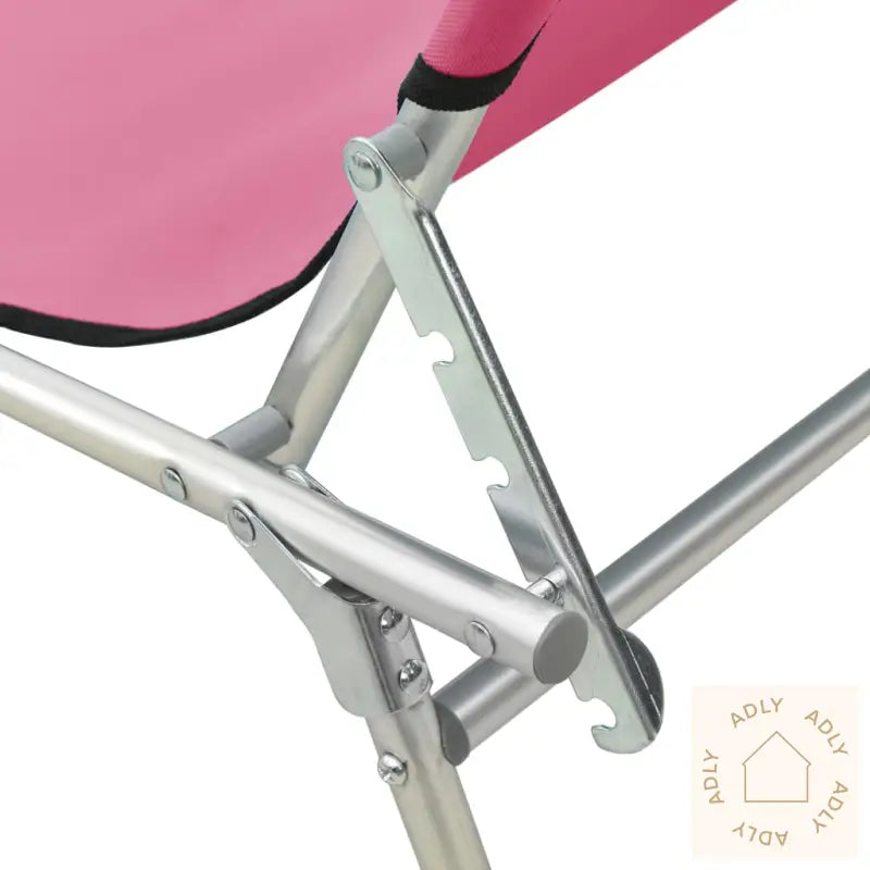 Sammenleggbar Solseng Med Baldakin Rosa Aluminium