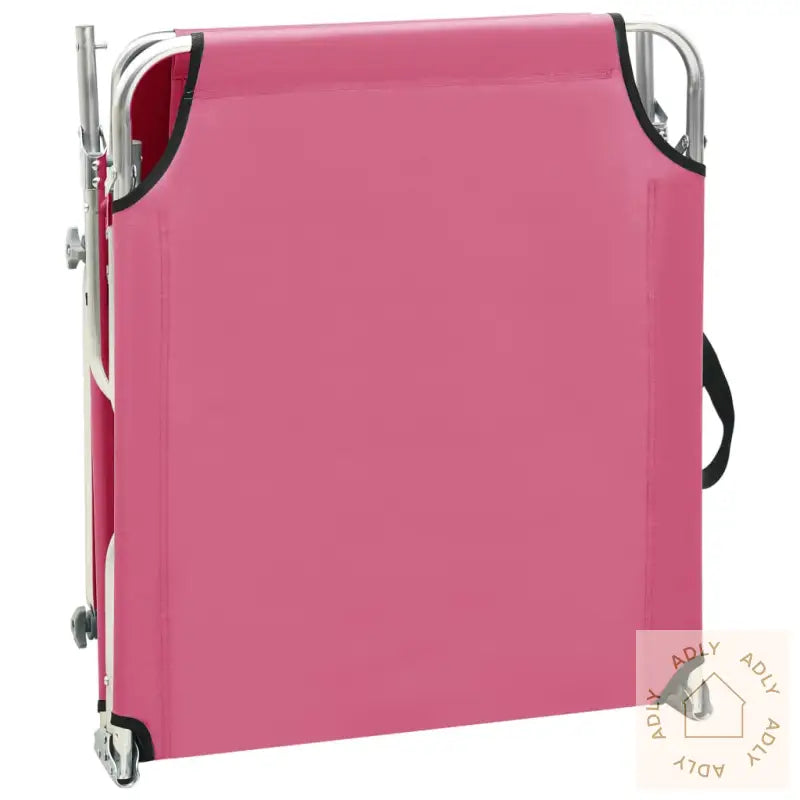 Sammenleggbar Solseng Med Baldakin Rosa Aluminium