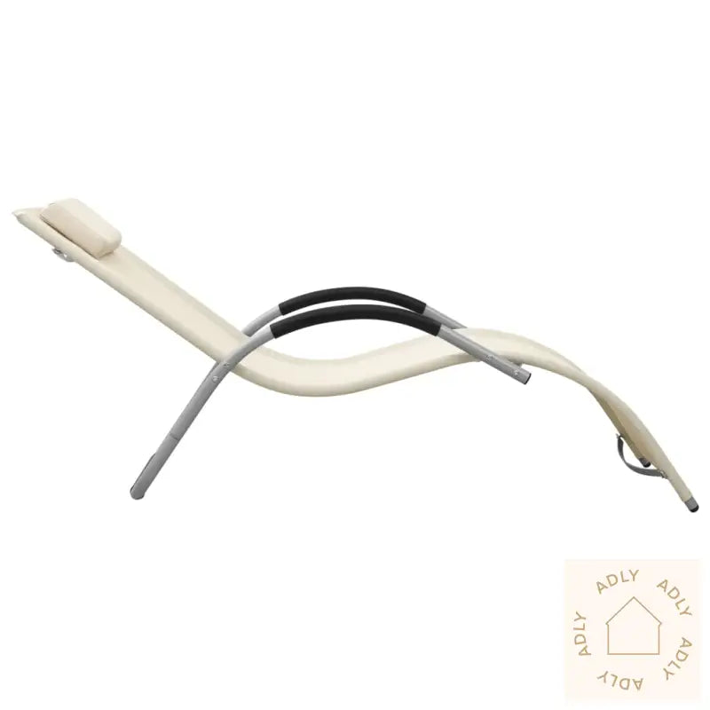 Solsenger 2 Stk Textilene Kremhvit Og Grå