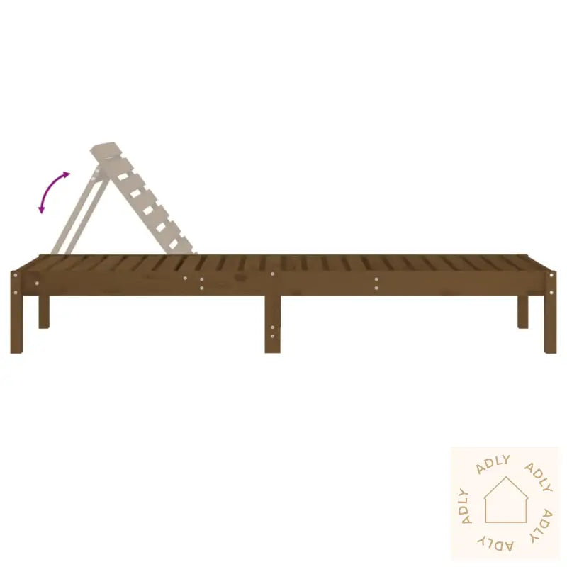 Solsenger 2 Stk Honningbrun 199,5X60X74 Cm Heltre Furu