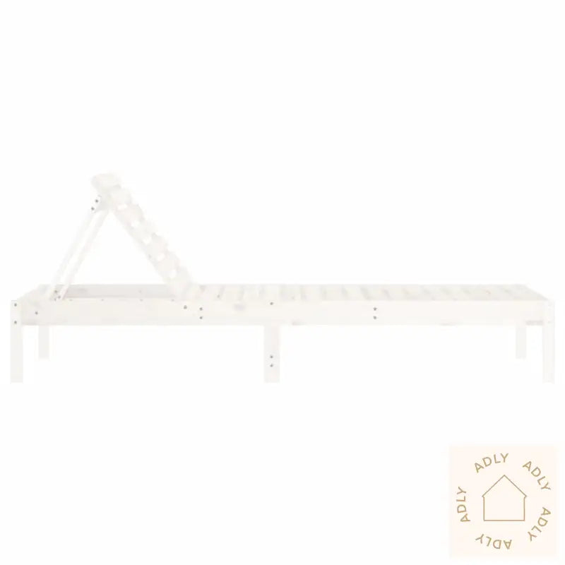 Solsenger 2 Stk Hvit 199,5X60X74 Cm Heltre Furu