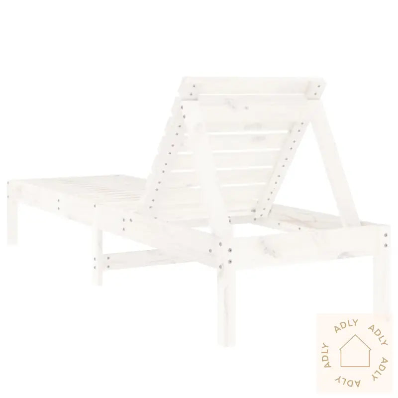 Solsenger 2 Stk Hvit 199,5X60X74 Cm Heltre Furu