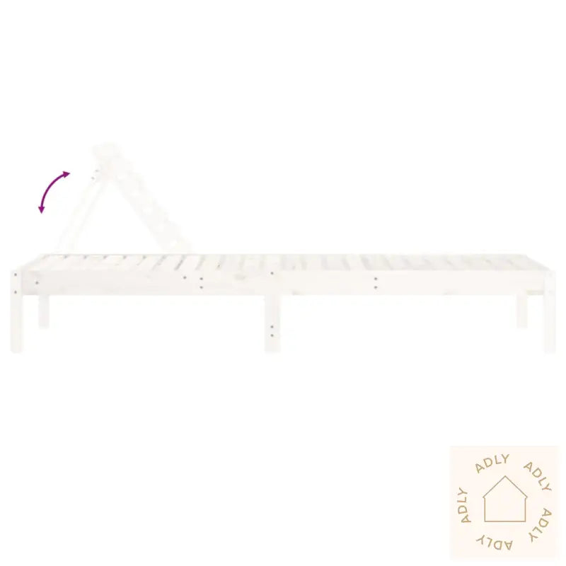 Solsenger 2 Stk Hvit 199,5X60X74 Cm Heltre Furu